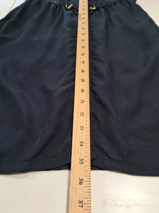 Michael Kors Navy Blue Shirt Dress - Gold Buttons - Picture 8 of 10